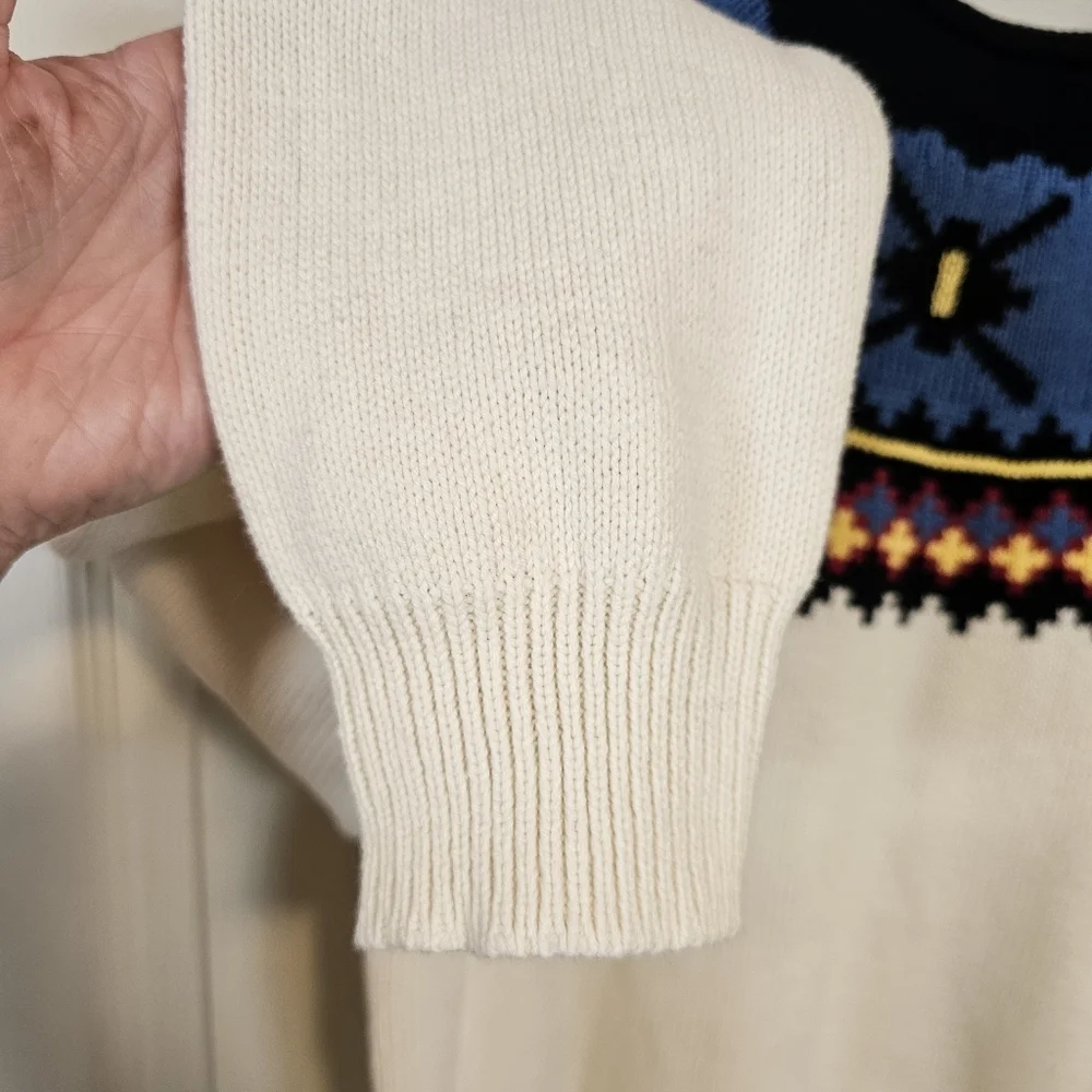 Chaps Ralph Lauren Vintage Fair Isle Western Aztec Knit Pullover Sweater - Picture 5 of 7